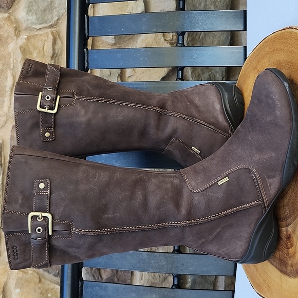 ECCO RISE HIGH LEATHER WATERPROOF GORTEX BOOTS - Picture 12 of 12